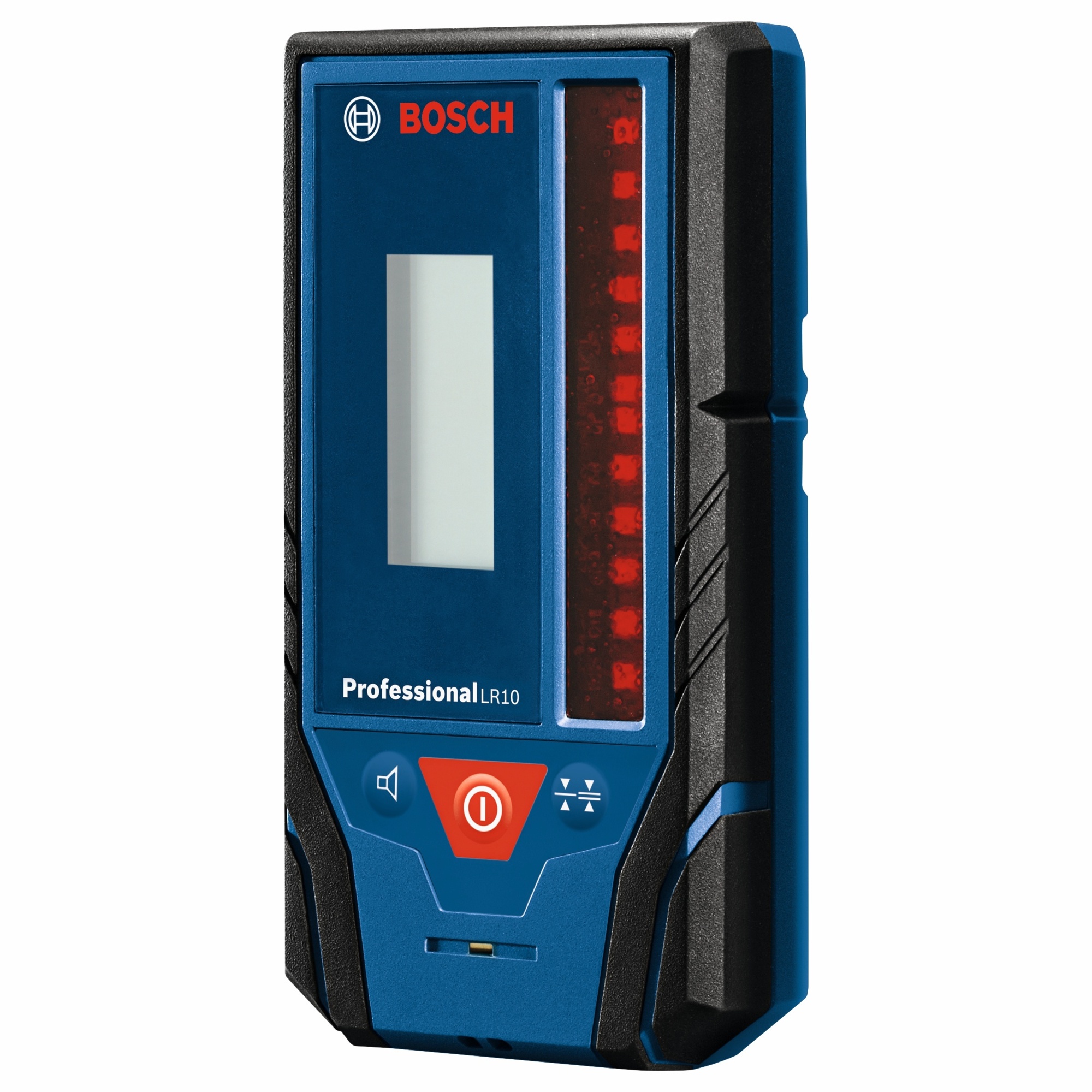 Bosch Red-Beam Rotary Laser Receiver — 500ft. Range, Backlit LCD Display, Dual-Sided Indicators, Model# LR10